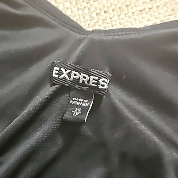 Express Black Blouse With Rushes & pleates xs - Picture 7 of 8